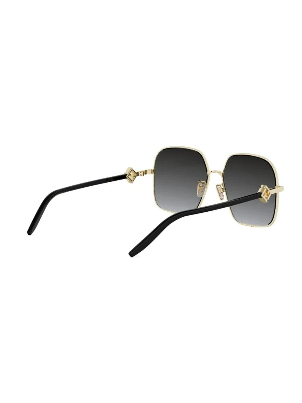 New FENDI Women's Sunglasses Metal Frame FF DIAMONDS FE40218U 30B 58 gold Square
